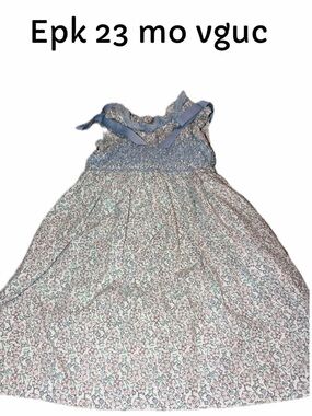 Epk 23 month smocked blue white dress